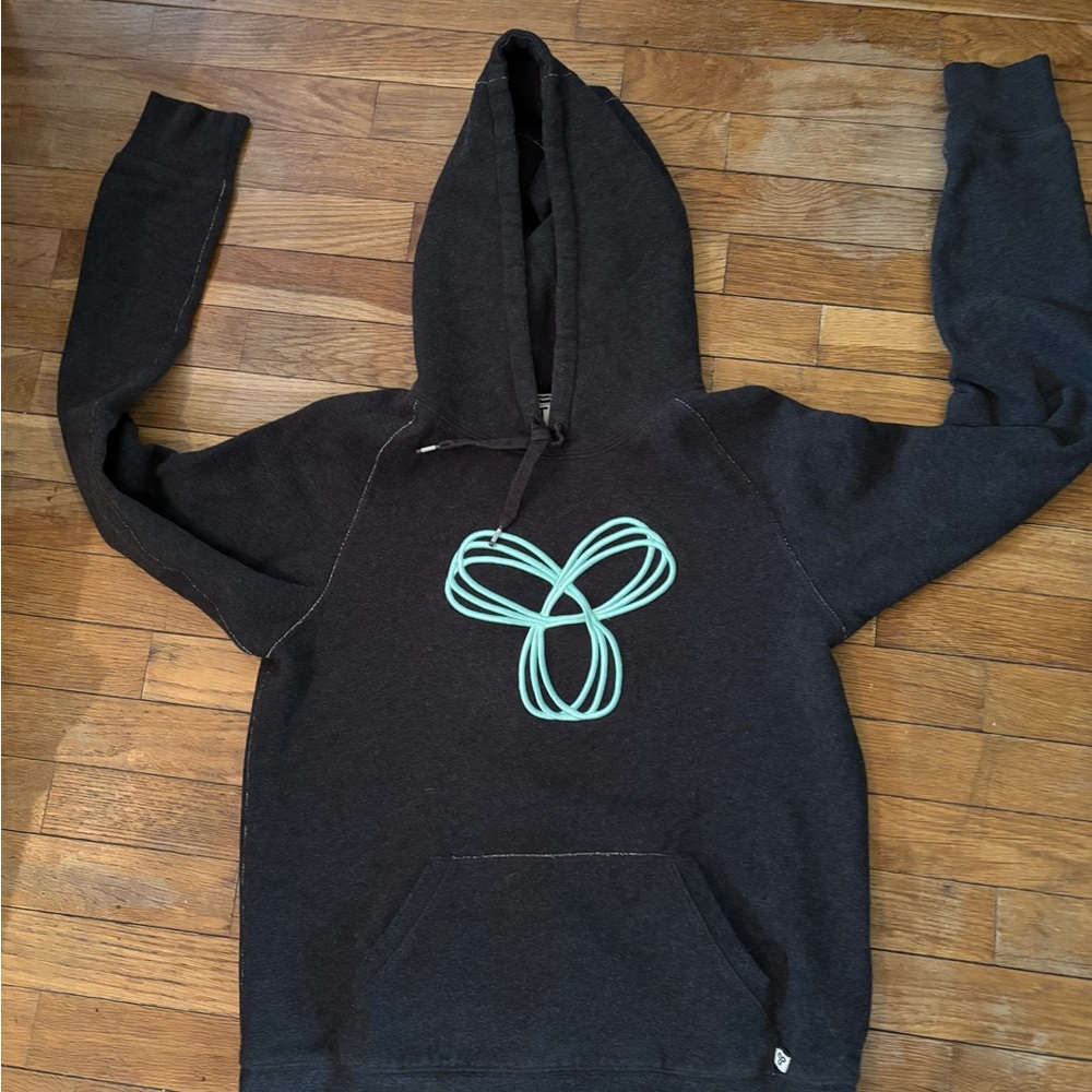 TNA Black Crewneck Hoodie with Mint Graphic